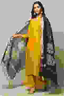 Navy Art Silk Yarndyed Dupatta image number 2