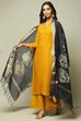 Navy Art Silk Yarndyed Dupatta image number 2