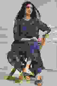 Blue Asymmetric Printed Co-ord Set image number 0