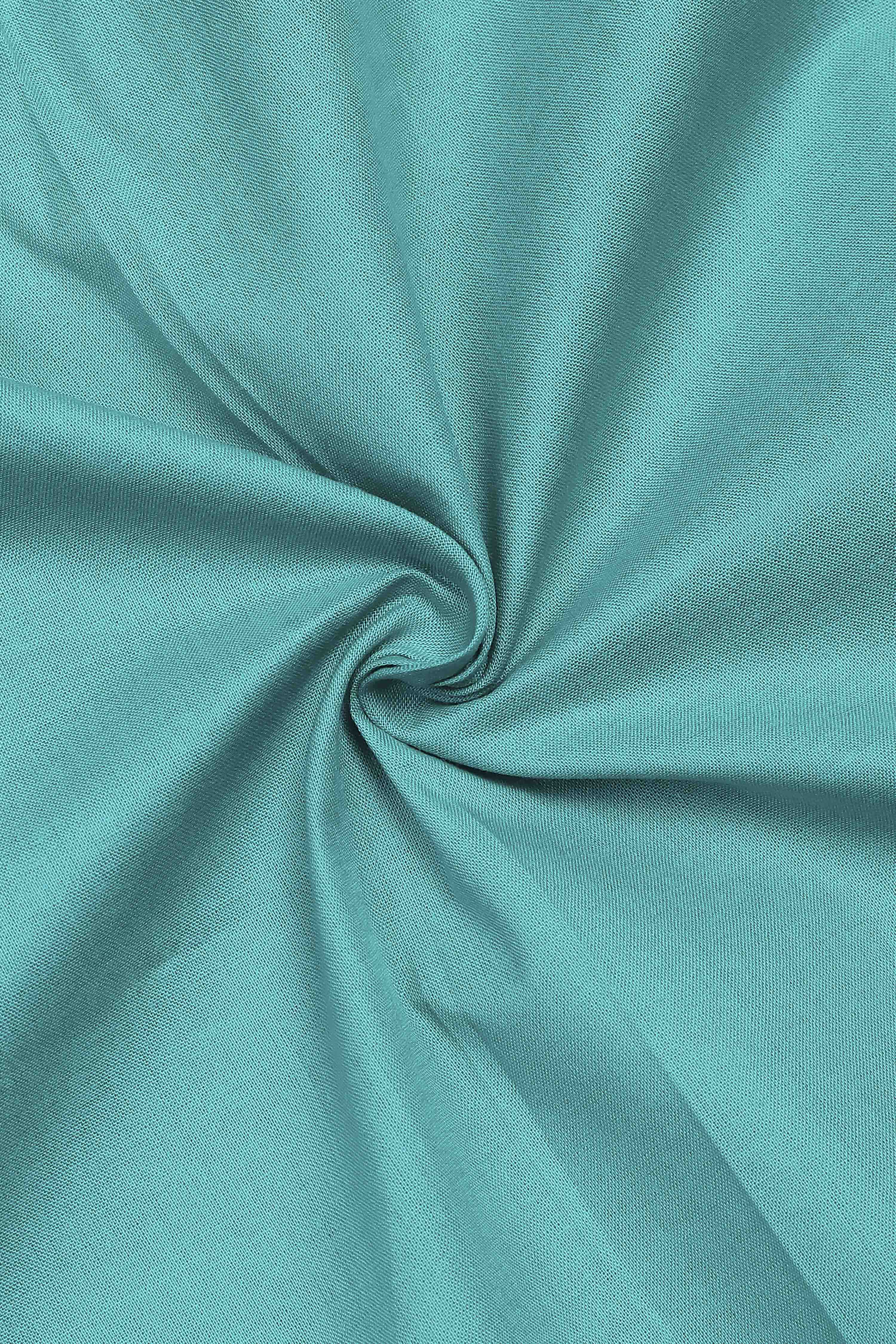 Teal Cotton Jamdani Unstitched Suit Set image number 2
