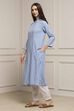 Blue Rayon A-Line Kurta image number 2