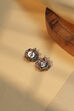 Green Pink Stone Embellished Earrings image number 2