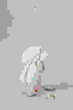 Off White Fabric Potli Bag image number 4