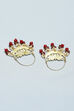 Maroon Alloy Earrings image number 2