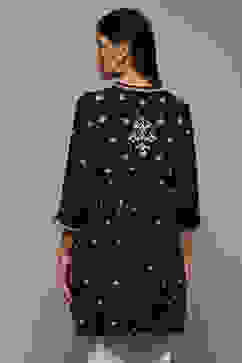 Black Rayon Printed Kurti image number 4