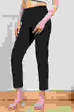 Black Cotton Blend Pants image number 2