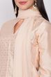 Beige Straight Kurta Regular Pant Suit Set image number 1
