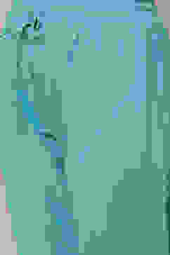 Turquoise Cotton Anarkali Kurta Churidar Suit Set image number 3