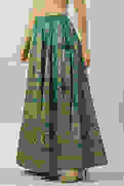 Green Art Silk Skirt image number 3