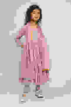 Violet Cotton Tiered Suit Set image number 6