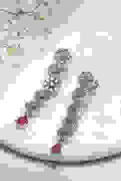 Pink Brass Earrings image number 0