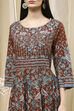 Black Cotton Fitted Anarkali Suit Set image number 1