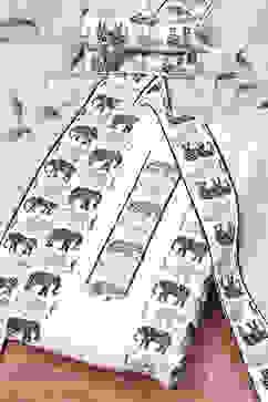 Off White Cotton Handloom Unstitched Suit Set image number 0