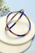 Purple Pink Yellow Metal And Beads Bangles image number 0