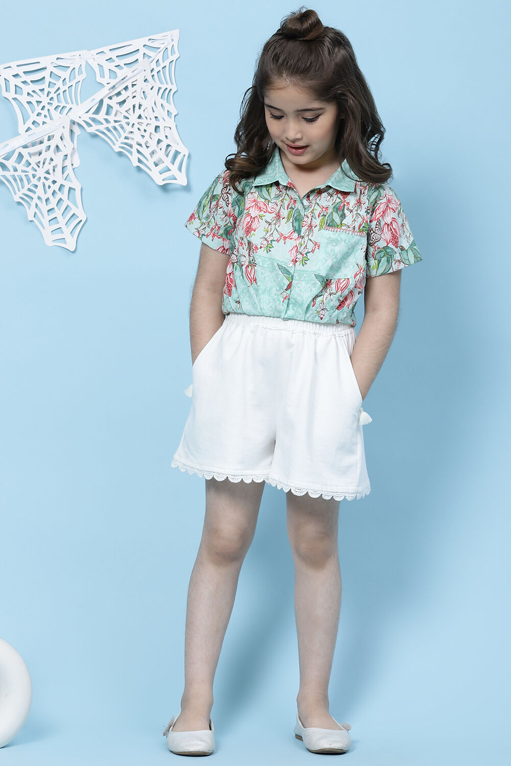 Black Cotton Shorts image number 5