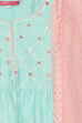 Sky Blue Cotton Anarkali Kurta Churidar Suit Set image number 1