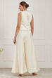 Off White Silk Chanderi Embroidered Co-Ord Set image number 4