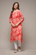 Coral LIVA Straight Printed Kurta image number 1
