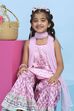 Pink Cotton Printed Straight Garara Suit Set image number 7