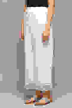 White Rayon Flax Palazzo image number 2
