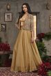 Gold Art Silk Regular Lehenga Set image number 3