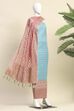 Mustard Poly Cotton Banarasi Unstitched Suit Set image number 4