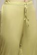 Peach Art Silk A-Line Kurta Regular Pant Suit Set image number 2
