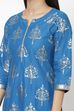 Royal Blue Straight Kurta Regular Pants Suit Set image number 1