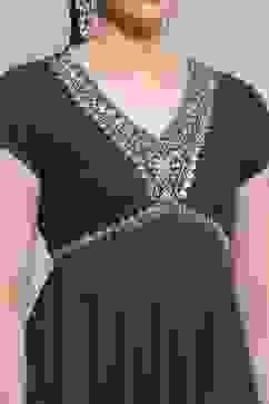 Blue Cotton Flared Suit Set image number 1