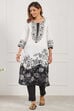 Blue Viscose Rayon Straight Kurta image number 5