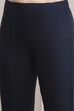 Navy Polyester Straight Kurta Pants Set image number 2