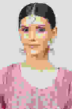 Light Pink Brass Necklace Set image number 1