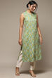 Green Rayon Straight Printed Kurta image number 5