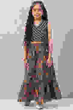 Blue Cotton Lehenga Set image number 5