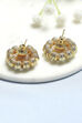 Mint Green Stone Embellished Earrings image number 2
