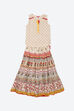 Off White Cotton Straight Kurta Skirt Suit Set image number 0