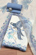 Blue Linen Unstitched Suit Set image number 0