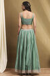 Sea Green Chanderi Silk Lehenga Set image number 4