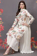Rohit Bal Off White Cotton Silk Straight Printed Suit Set