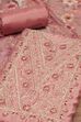 Teal Cotton Printed Embroidered Unstitched Suit Set image number 1