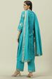 Mehndi Cotton Straight Kurta Palazzo Suit Set image number 5