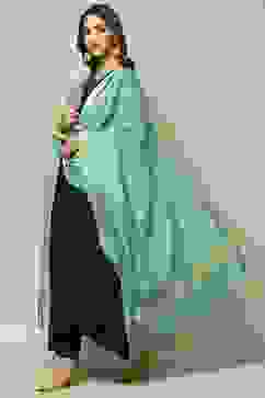 Blue Art Silk Yarndyed Dupatta image number 0