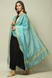 Blue Art Silk Yarndyed Dupatta image number 0