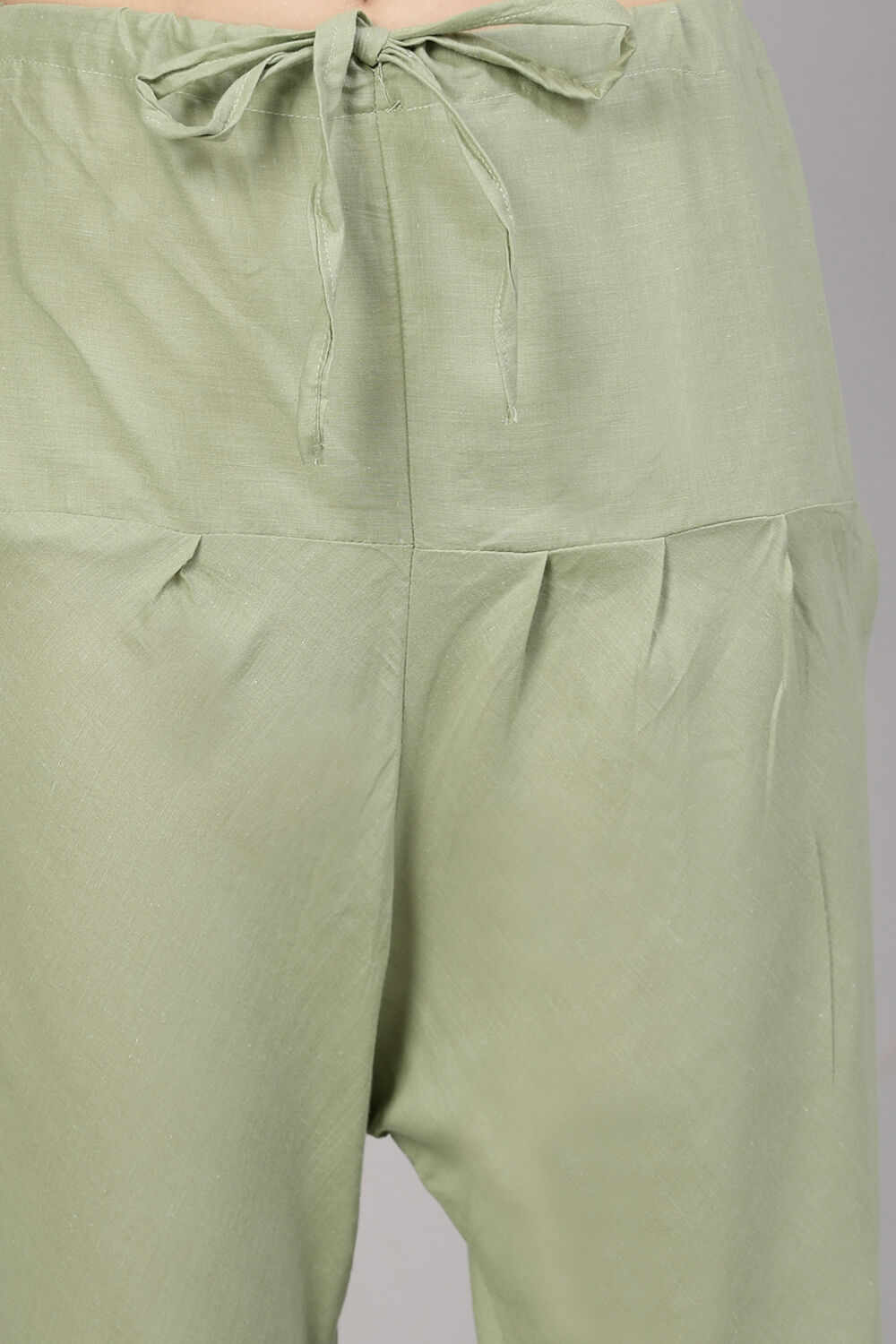 Green Cotton Blend Digital Print Unstitched Suit Set  image number 2