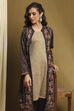 Black Polyester Straight Kurta Pants Set image number 1