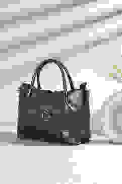 Gun Metal PU Handbag image number 0