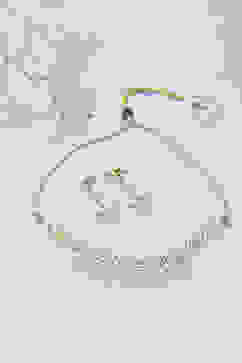 Gold Pearl Brass Necklace Set image number 0