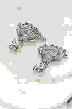 Mint Green Brass Earrings image number 2