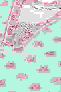 Powder Blue Rayon Printed Kaftan image number 1