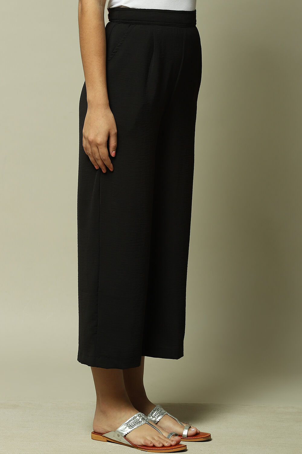 Black Art Silk Palazzo image number 5
